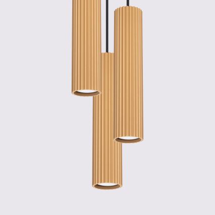 Brilagi - karājamā lustra uz troses CRESTO 3xGU10/10W/230V zelta krāsā