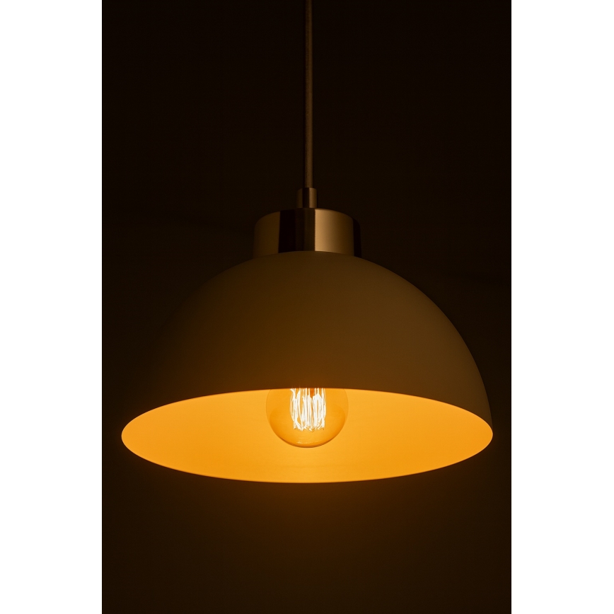 Brilagi - Karājamais gaismeklis ar kabeli 1xE27/60W/230V Ø 18 cm, bēšs/zelts