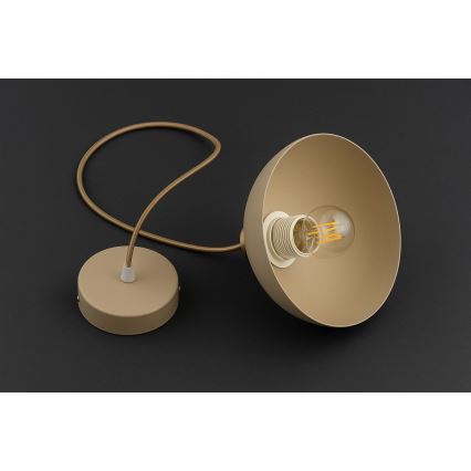Brilagi - Karājamais gaismeklis ar kabeli MOON 1xE27/60W/230V Ø 18 cm, bēšs/zelts