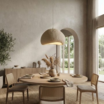 Brilagi - Karājoša griestu lampa ar vadu WABI SABI 1xE27/40W/230V Ø 50 cm bēša