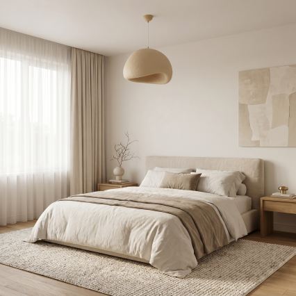 Brilagi - Karājoša griestu lampa ar vadu WABI SABI 1xE27/40W/230V Ø 50 cm bēša