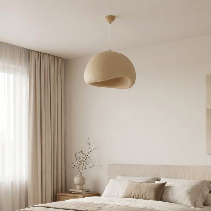 Brilagi - Karājoša griestu lampa ar vadu WABI SABI 1xE27/40W/230V Ø 50 cm bēša