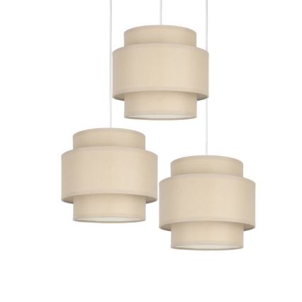 Brilagi - Karājoša lampa ar kabeli RESNA 3xE27/60W/230V Ø 45 cm, bēša
