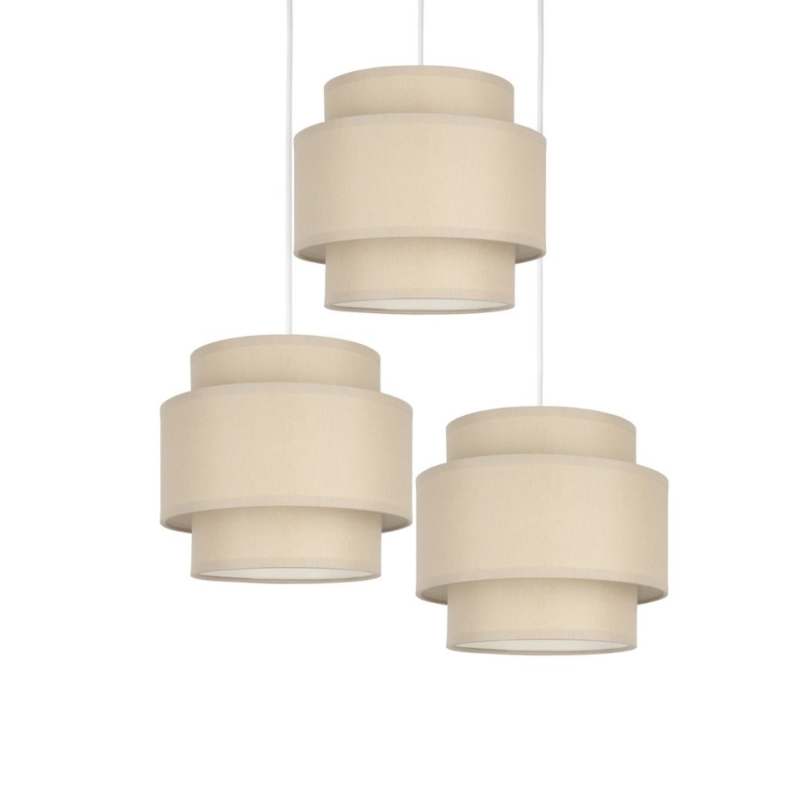 Brilagi - Karājoša lampa ar kabeli RESNA 3xE27/60W/230V Ø 45 cm, bēša