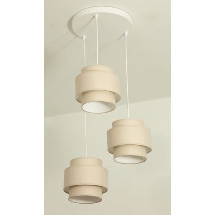 Brilagi - Karājoša lampa ar kabeli RESNA 3xE27/60W/230V Ø 45 cm, bēša