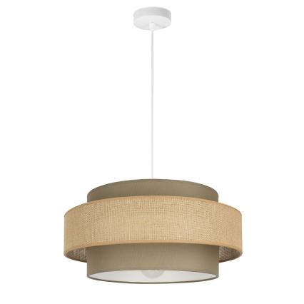 Brilagi - karājoša lampa ar vadu RESNA 1xE27/60W/230V Ø 40 cm brūna/bēša