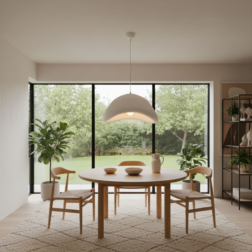 Brilagi - Karājošā lampa ar vadu WABI SABI 1xE27/40W/230V pr. 52 cm balta