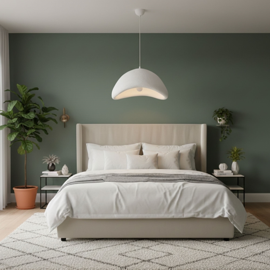 Brilagi - Karājošā lampa ar vadu WABI SABI 1xE27/40W/230V pr. 52 cm balta