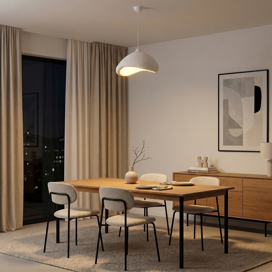 Brilagi - Karājošā lampa ar vadu WABI SABI 1xE27/40W/230V pr. 52 cm balta