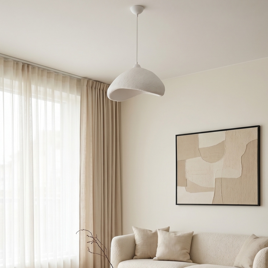 Brilagi - Karājošā lampa ar vadu WABI SABI 1xE27/40W/230V pr. 52 cm balta
