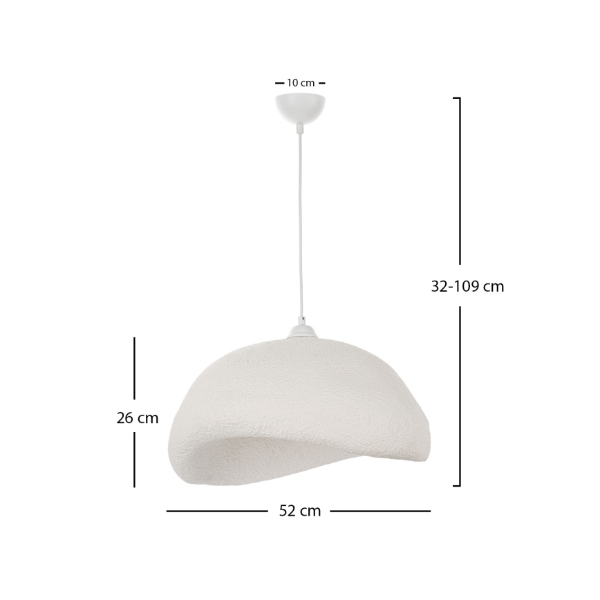 Brilagi - Karājošā lampa ar vadu WABI SABI 1xE27/40W/230V pr. 52 cm balta