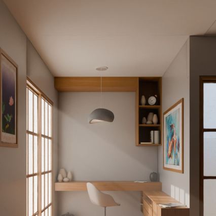 Brilagi - karājoša lampa ar vadu WABI SABI 1xE27/40W/230V Ø 35 cm pelēka