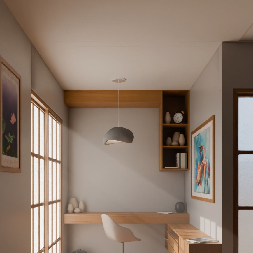 Brilagi - karājoša lampa ar vadu WABI SABI 1xE27/40W/230V Ø 35 cm pelēka