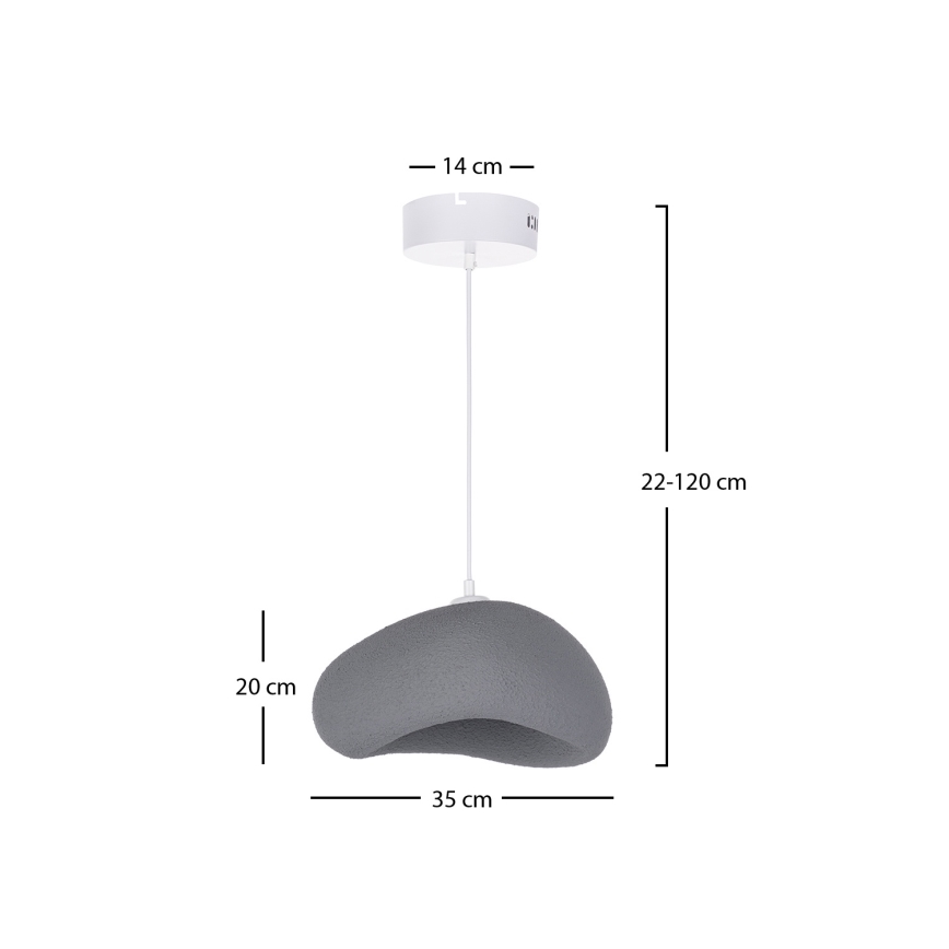 Brilagi - karājoša lampa ar vadu WABI SABI 1xE27/40W/230V Ø 35 cm pelēka