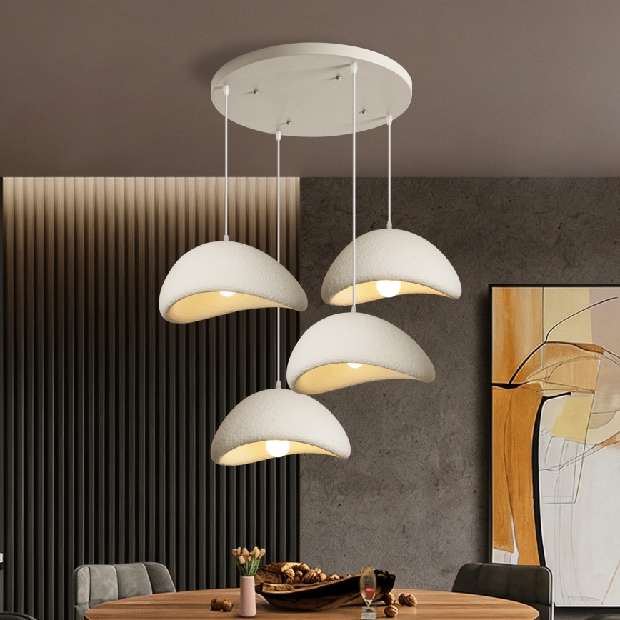 BRILAGI - Karājoša lustra ar kabeli WABI SABI 4xE27/60W/230V balta