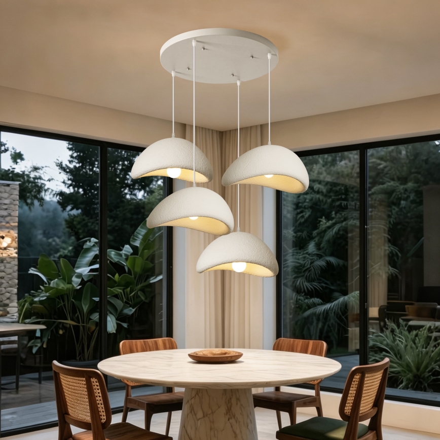 BRILAGI - Karājoša lustra ar kabeli WABI SABI 4xE27/60W/230V balta