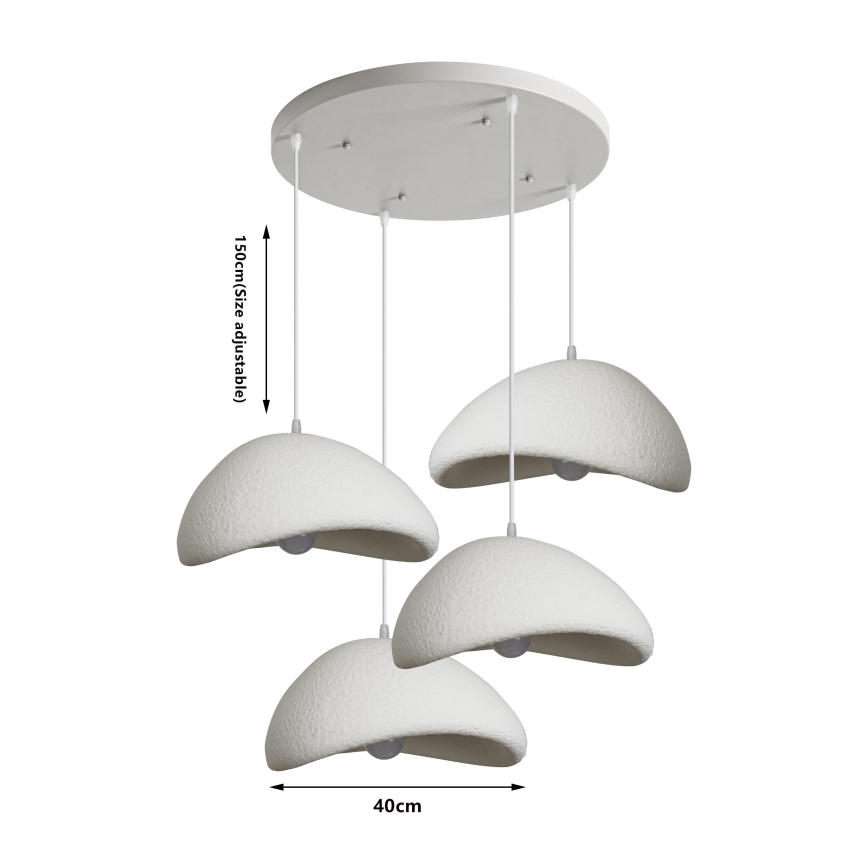 BRILAGI - Karājoša lustra ar kabeli WABI SABI 4xE27/60W/230V balta