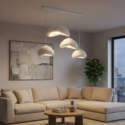 Brilagi - Karājoša lustra ar trosi WABI SABI 4xE27/40W/230V balta