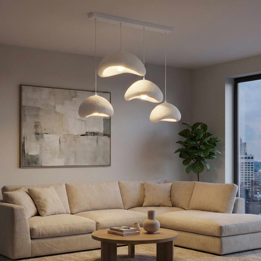 Brilagi - Karājoša lustra ar trosi WABI SABI 4xE27/40W/230V balta