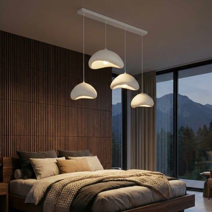 Brilagi - Karājoša lustra ar trosi WABI SABI 4xE27/40W/230V balta