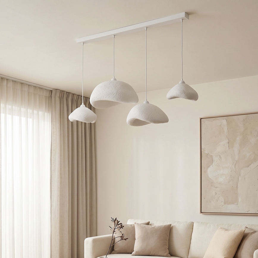 Brilagi - Karājoša lustra ar trosi WABI SABI 4xE27/40W/230V balta