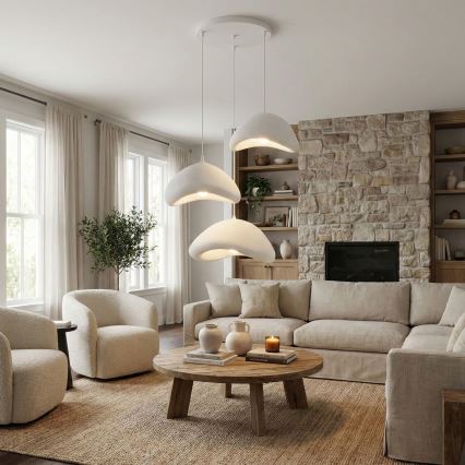 Brilagi - Karājoša lustra ar vadu WABI SABI 3xE27/40W/230V Ø 82 cm, balta