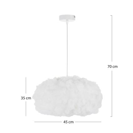 Brilagi - Karājoša lustra SOLEAIR 1xE27/60W/230V Ø 45 cm balta