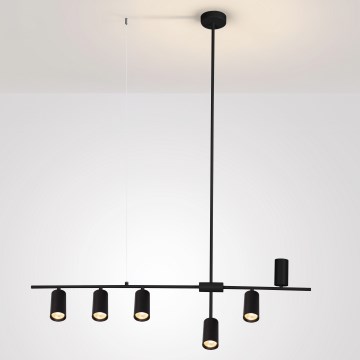 Brilagi - Karājoša lustra uz troses CRANE 6xGU10/30W/230V melna