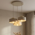 Brilagi - karājoša lustra uz troses SPRING 3xE27/60W/230V bēša/zelta