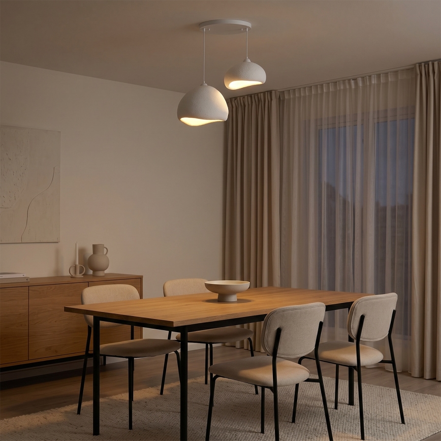 Brilagi - Karājoša lustra uz vada WABI SABI 2xE27/40W/230V Ø 70 cm, balta