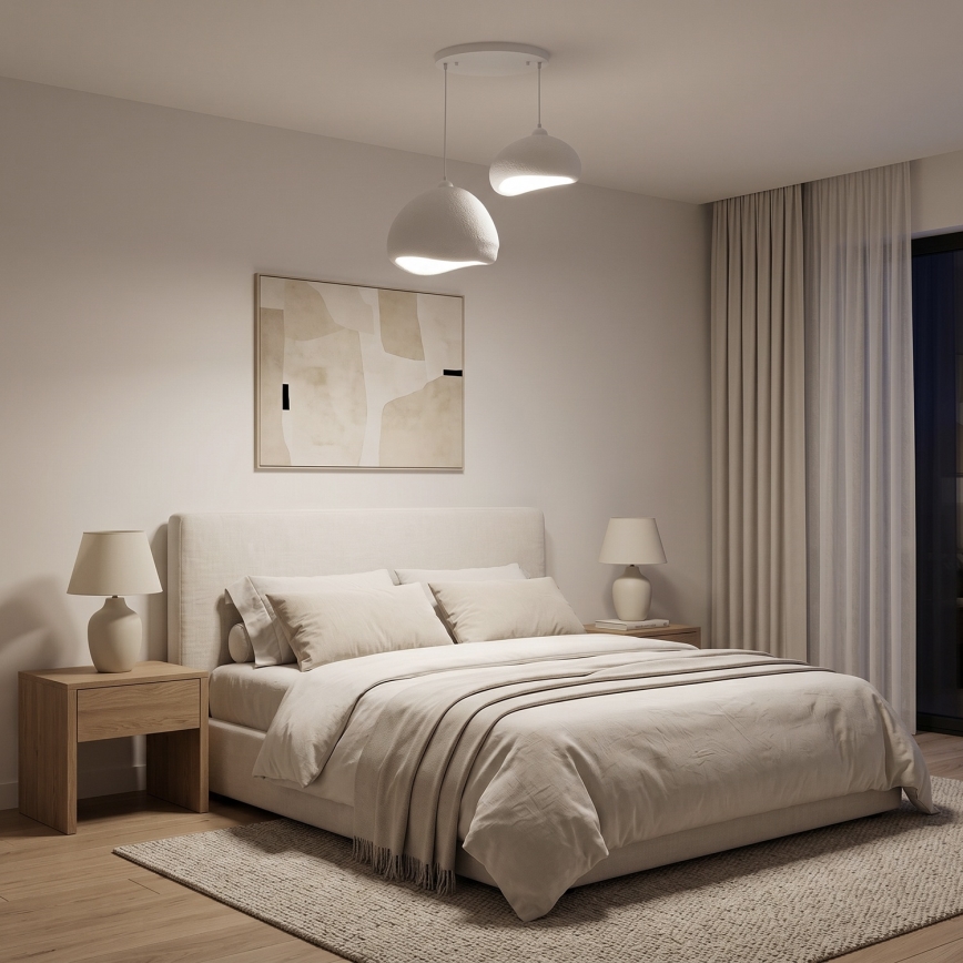 Brilagi - Karājoša lustra uz vada WABI SABI 2xE27/40W/230V Ø 70 cm, balta