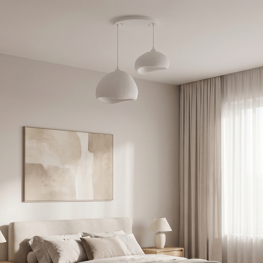 Brilagi - Karājoša lustra uz vada WABI SABI 2xE27/40W/230V Ø 70 cm, balta