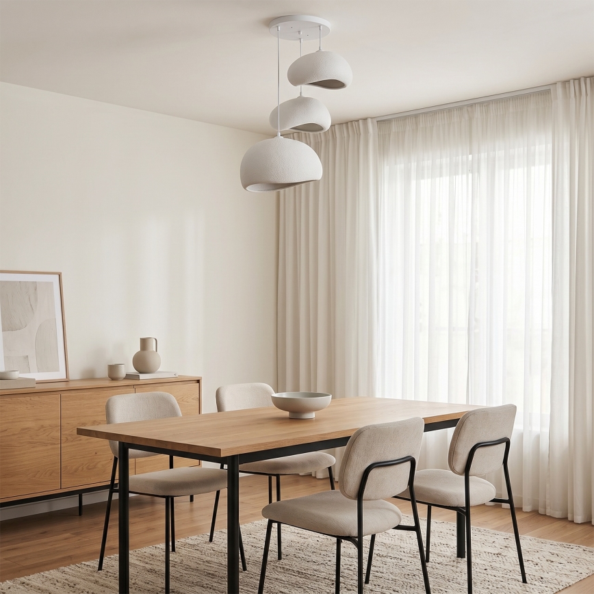 Brilagi - Karājoša lustra WABI SABI ar vadu 3xE27/40W/230V Ø 76 cm, balta