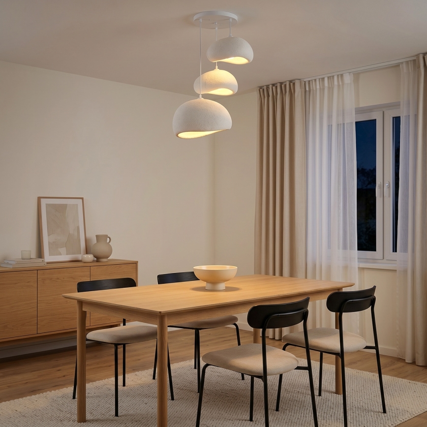 Brilagi - Karājoša lustra WABI SABI ar vadu 3xE27/40W/230V Ø 76 cm, balta