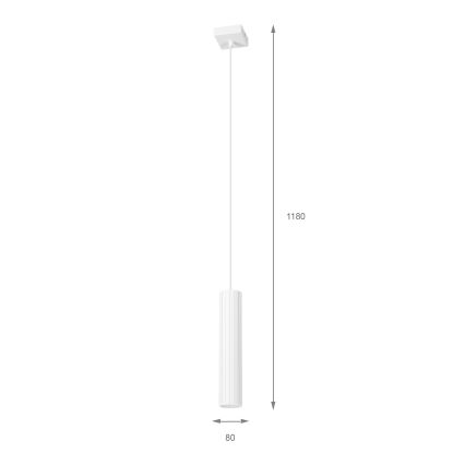Brilagi - Karājošs lustrs ar trosi CRISPINA 1xGU10/10W/230V balts