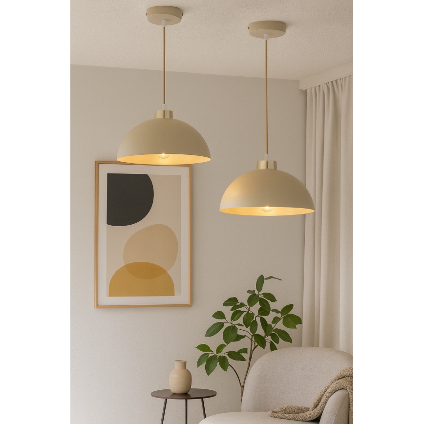 Brilagi - karāma lustra uz vada MOON 1xE27/60W/230V Ø 30 cm bēša/zeltaina
