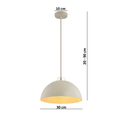 Brilagi - karāma lustra uz vada MOON 1xE27/60W/230V Ø 30 cm bēša/zeltaina