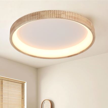 Brilagi - LED griestu gaismeklis FALCON WOOD MODERN LED/60W/230V 3000/4000/6000K Ø 80 cm koka