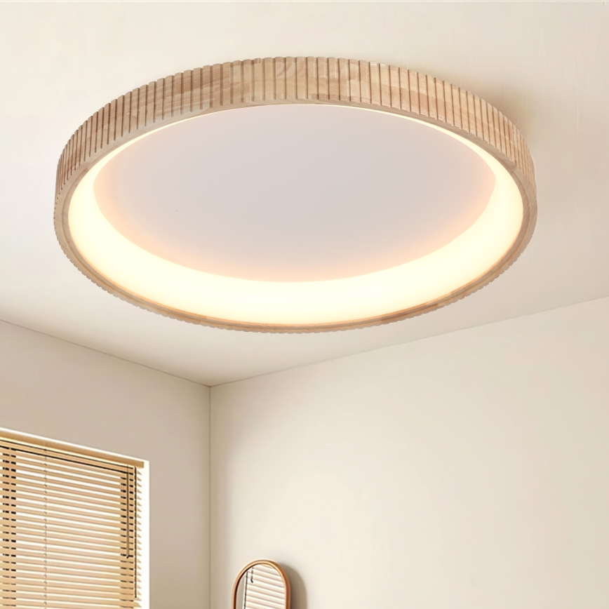 Brilagi - LED griestu gaismeklis FALCON WOOD MODERN LED/60W/230V 3000/4000/6000K Ø 80 cm koka