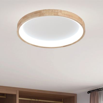 Brilagi - LED griestu gaismeklis FALCON WOOD MODERN LED/60W/230V 3000/4000/6000K Ø 80 cm koka
