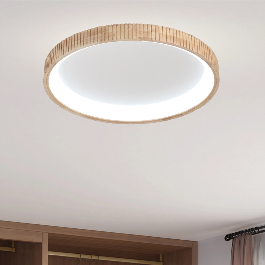 Brilagi - LED griestu gaismeklis FALCON WOOD MODERN LED/60W/230V 3000/4000/6000K Ø 80 cm koka