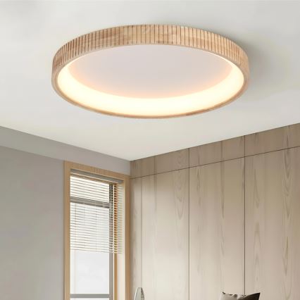 Brilagi - LED griestu gaismeklis FALCON WOOD MODERN LED/60W/230V 3000/4000/6000K Ø 80 cm koka