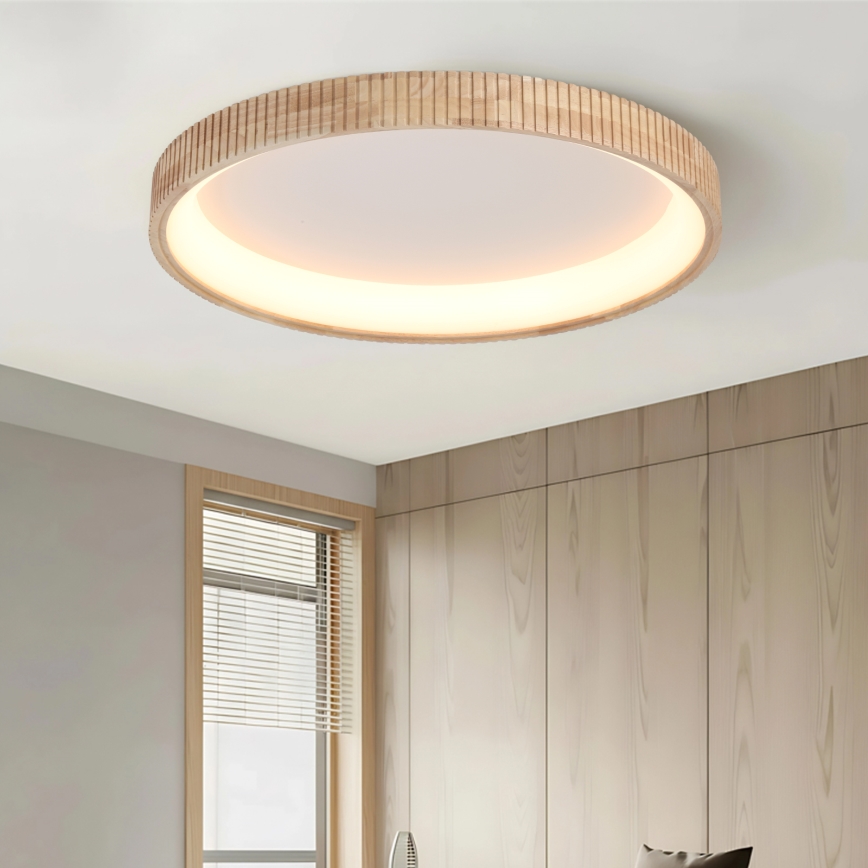 Brilagi - LED griestu gaismeklis FALCON WOOD MODERN LED/60W/230V 3000/4000/6000K Ø 80 cm koka