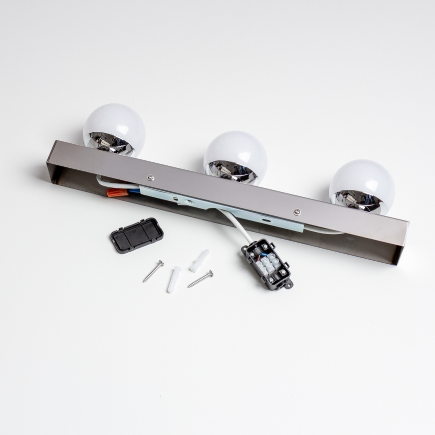 BRILAGI - komplekts 2x LED vannas istabas sienas gaismekļi HOLLYWOOD 3xLED/3W/230V 39 cm IP44 spīdīgs hroms