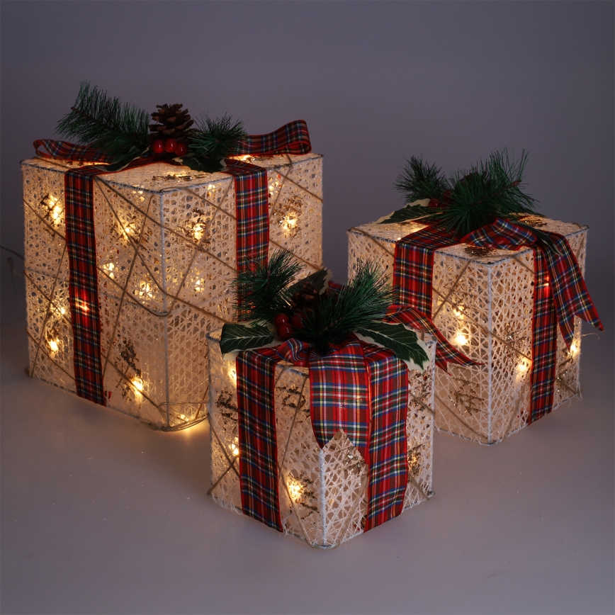 Brilagi - KOMPLEKTS 3x LED āra Ziemassvētku dekorācijas, LED/230V, IP44 — lieliska dāvana