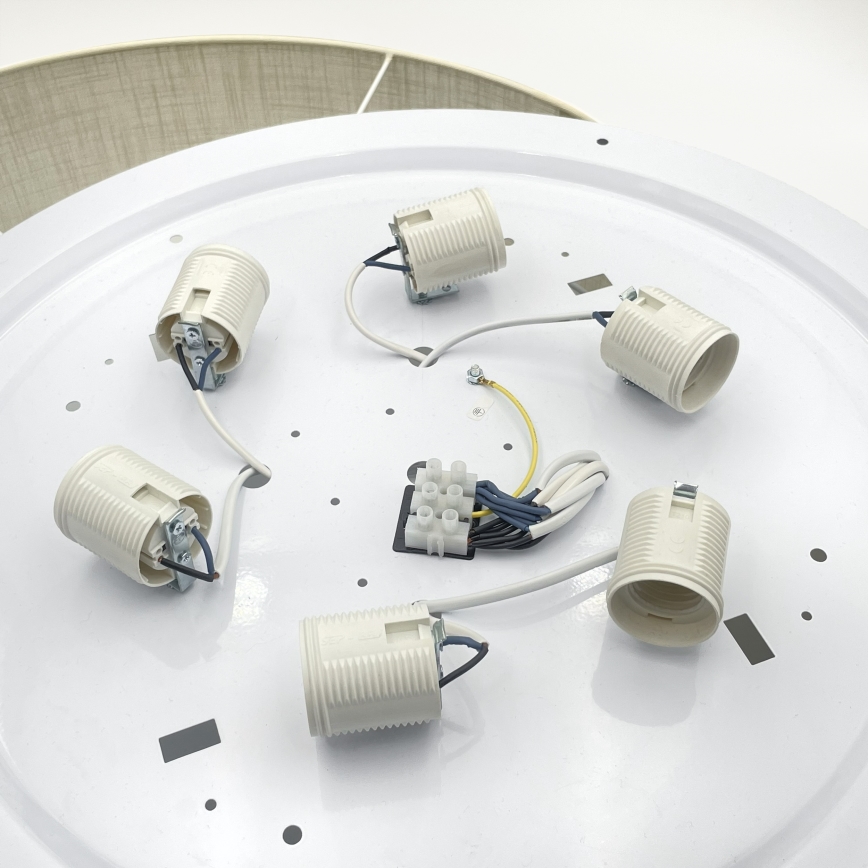 BRILAGI - krēmkrāsaina LED griestu lampa SIRIJA 6xE27/15W/230V Ø 80 cm
