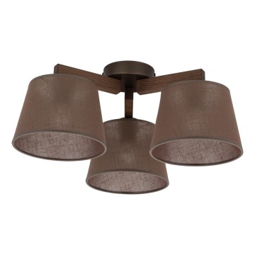 Brilagi - LATTE piestiprināma griestu lampa 3xE27/60W/230V priede / brūna