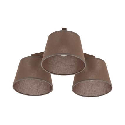 Brilagi - LATTE piestiprināma griestu lampa 3xE27/60W/230V priede / brūna