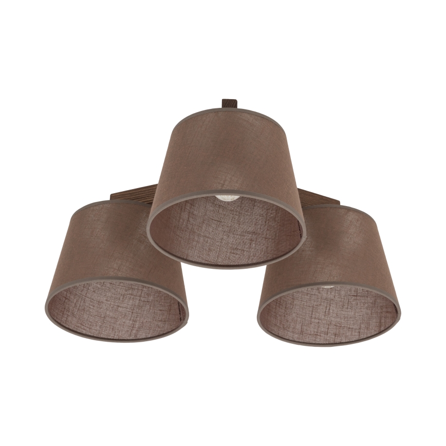 Brilagi - LATTE piestiprināma griestu lampa 3xE27/60W/230V priede / brūna