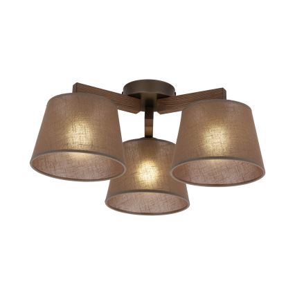 Brilagi - LATTE piestiprināma griestu lampa 3xE27/60W/230V priede / brūna